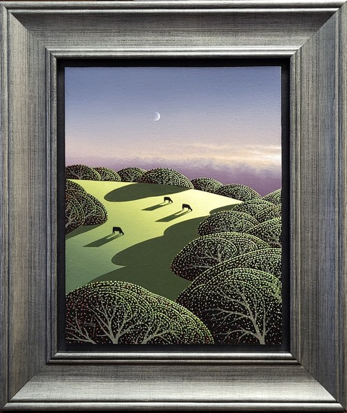 Click to view detail for Tree Covered Hill 9x7 $950